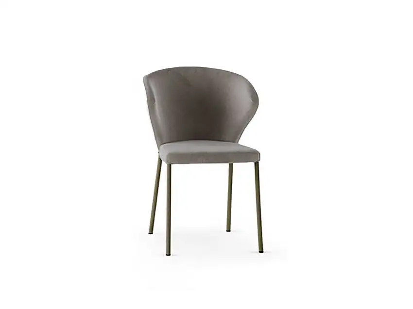 Ozzio André Sedia - Velluto Corda / Bronzo