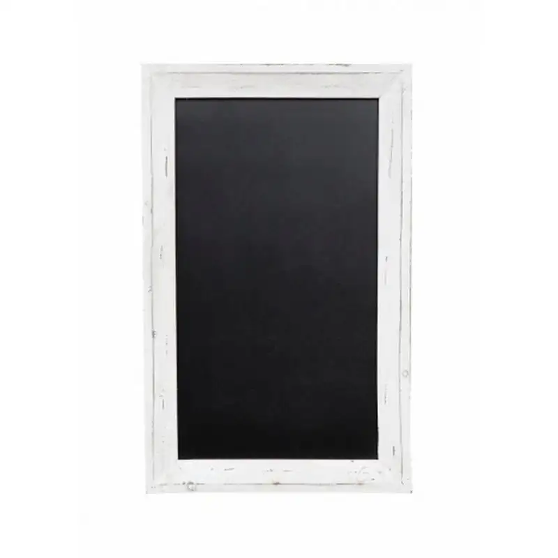 Lavagna da parete con cornice in legno finitura bianca L4912