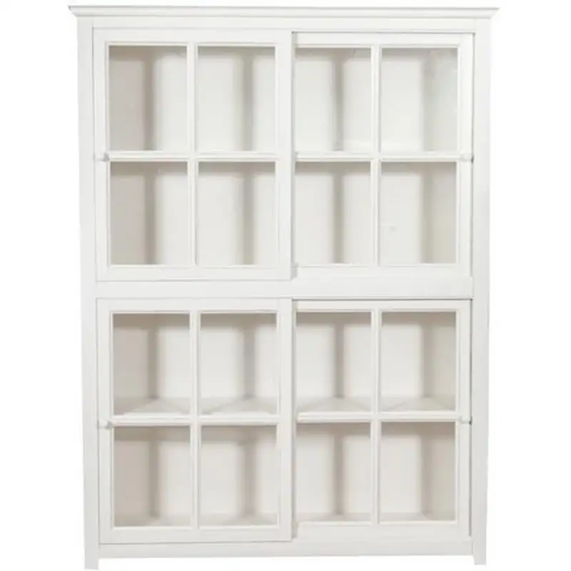 Libreria vetrina con ante scorrevoli legno massello L6114-B