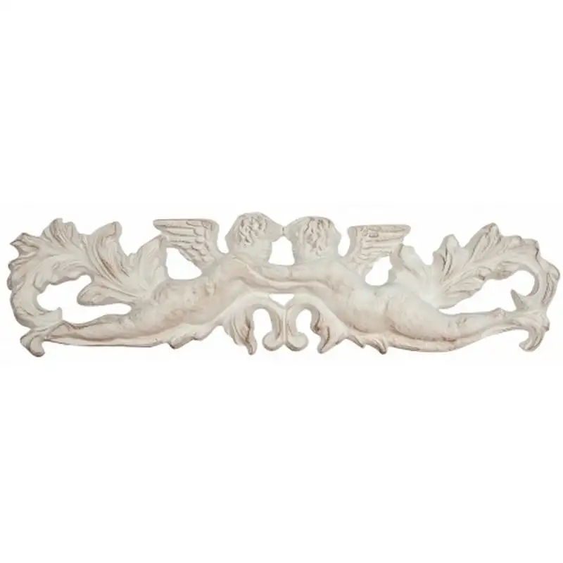 Sopraporta in legno finitura bianco anticato L6441