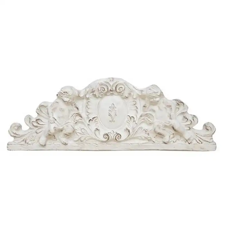 Sopraporta in legno finitura bianco anticato L6678