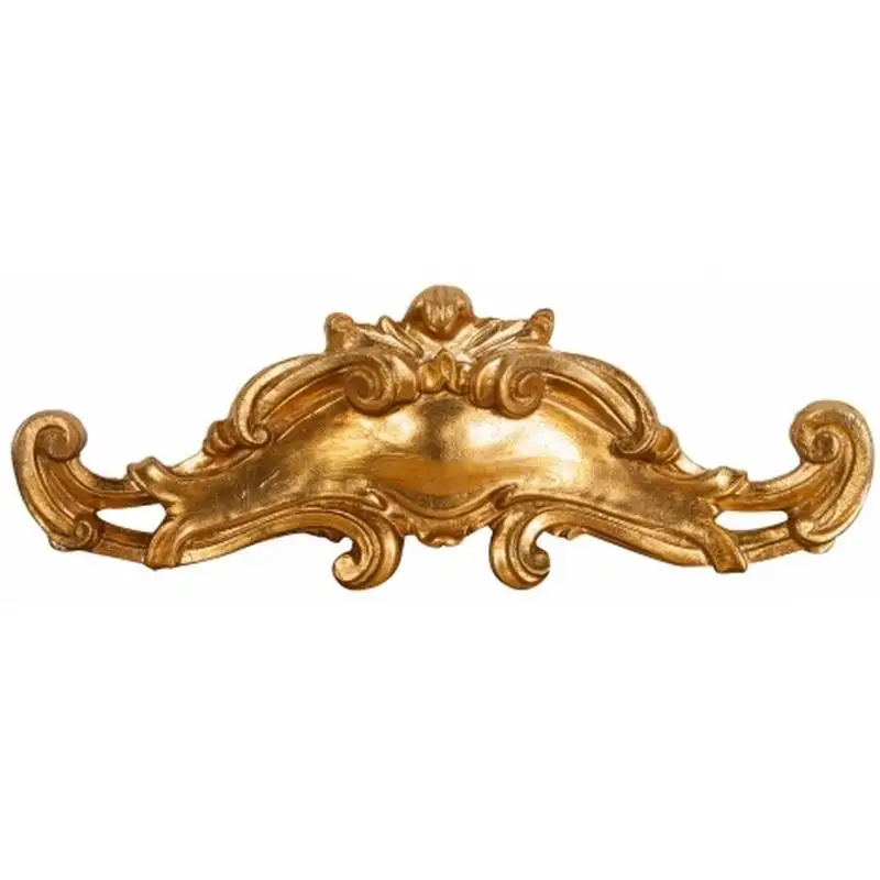 Sopraporta in legno finitura foglia oro anticato L6395