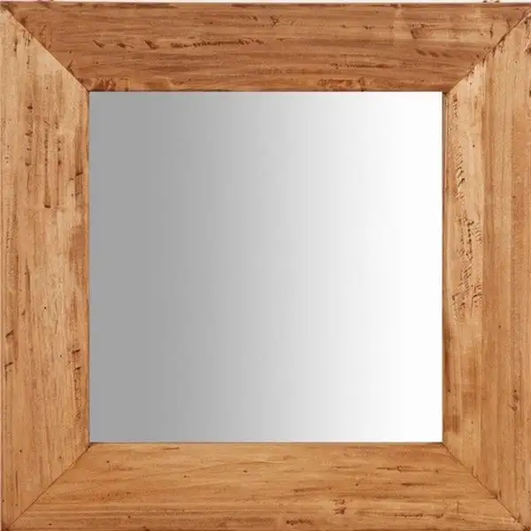 Specchiera a muro in legno con finitura naturale L6093-NT