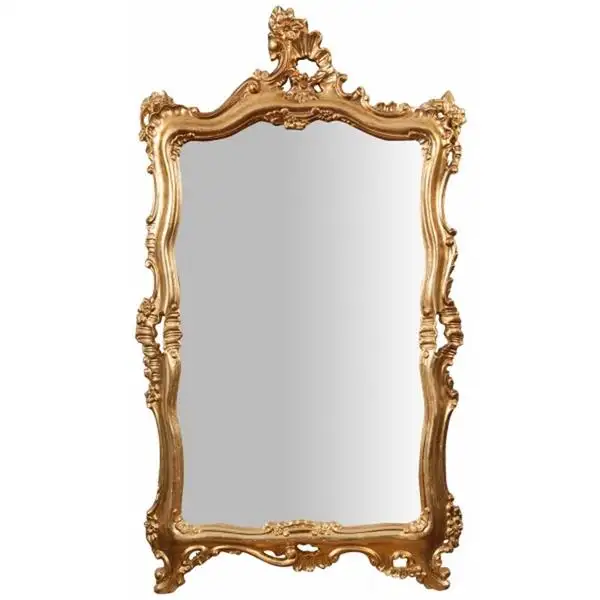 Specchiera da parete finitura foglia oro anticato L6448