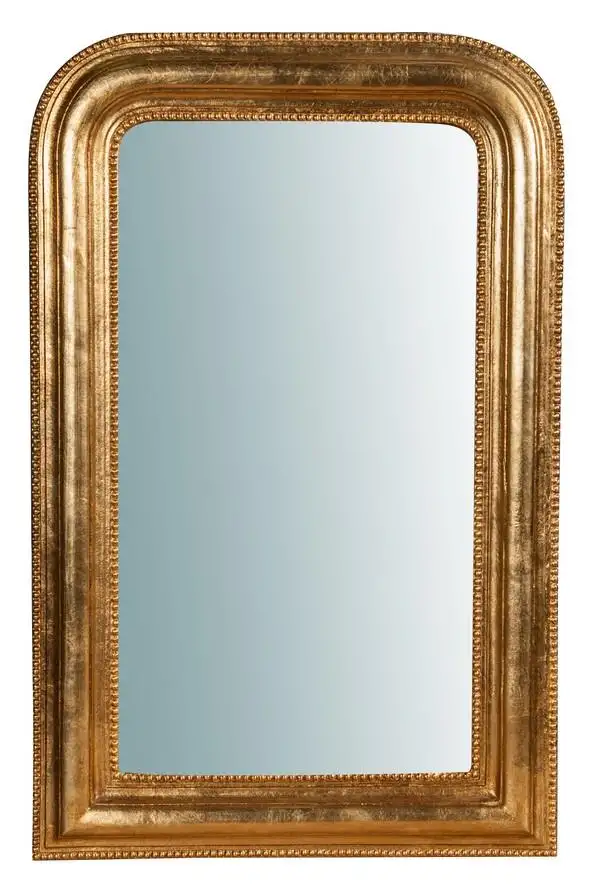 Specchiera da parete finitura foglia oro anticato L6473