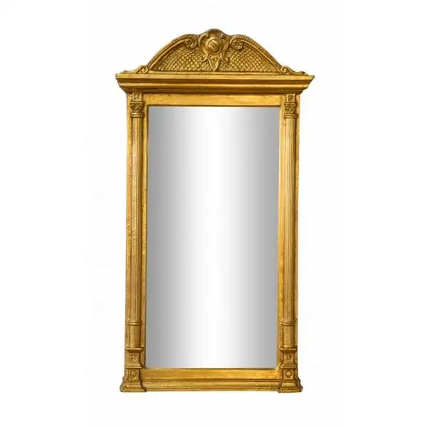 Specchiera da parete  finitura foglia oro anticato L6763
