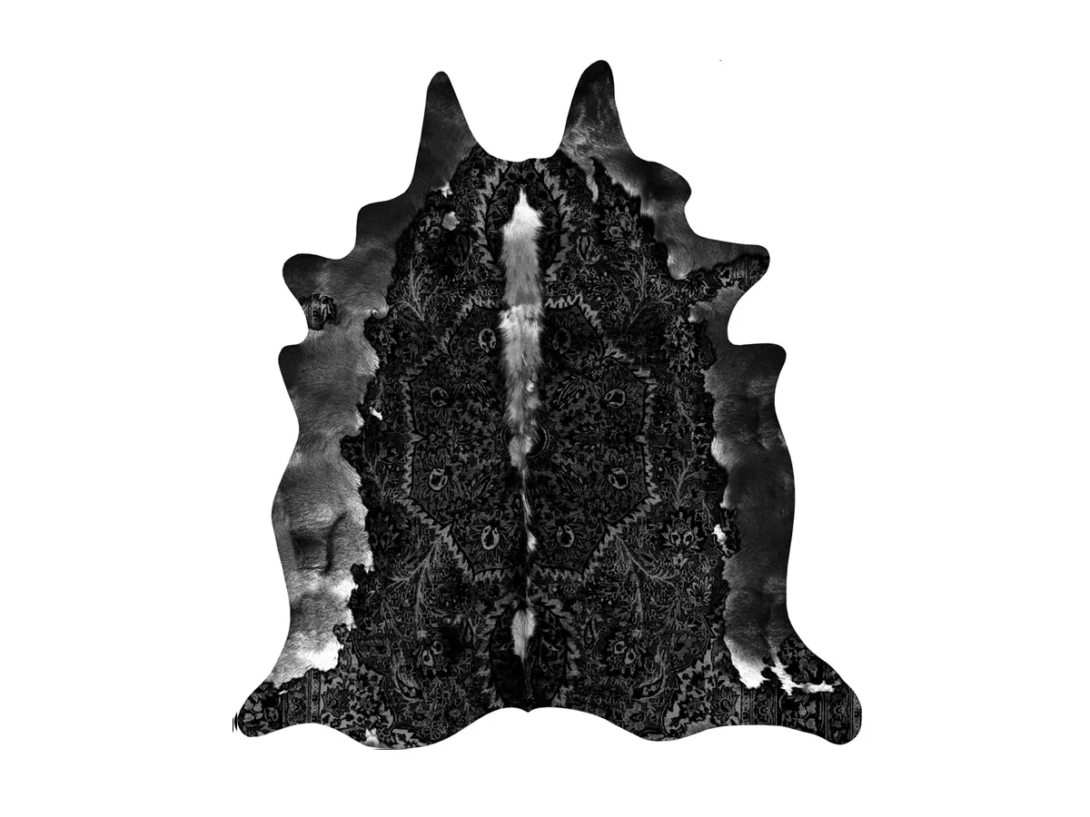 Mineheart Black Persian Cowhide Tappeto