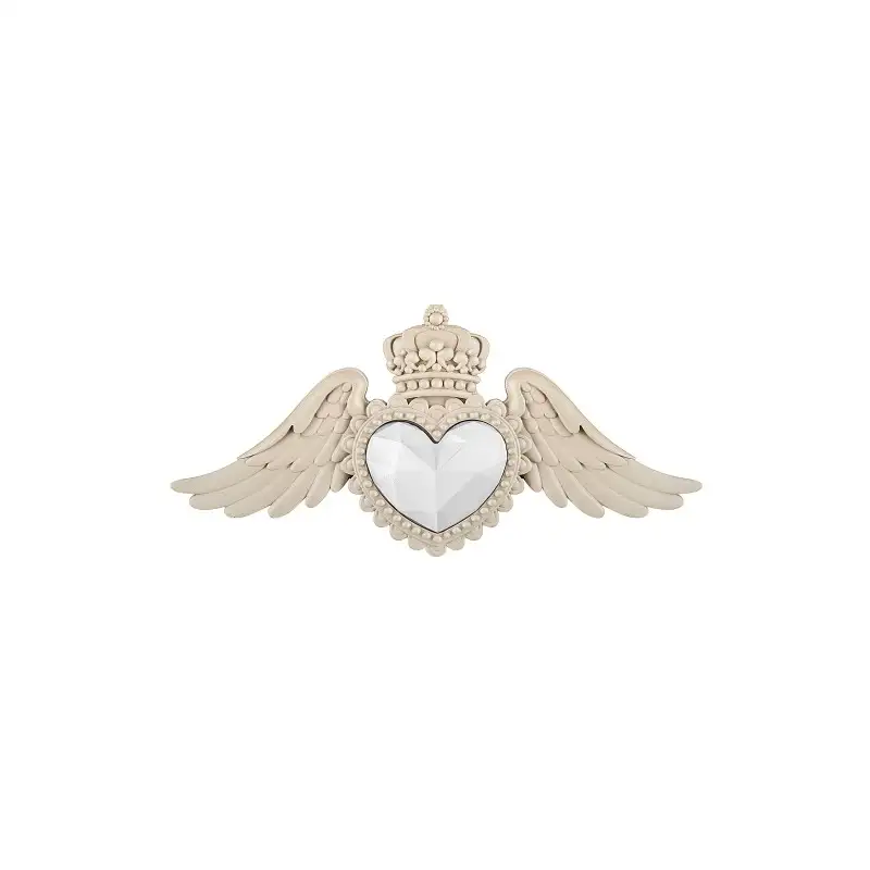 Bongelli Preziosi Cuore Ex Voto con ali nocciola 20x10cm