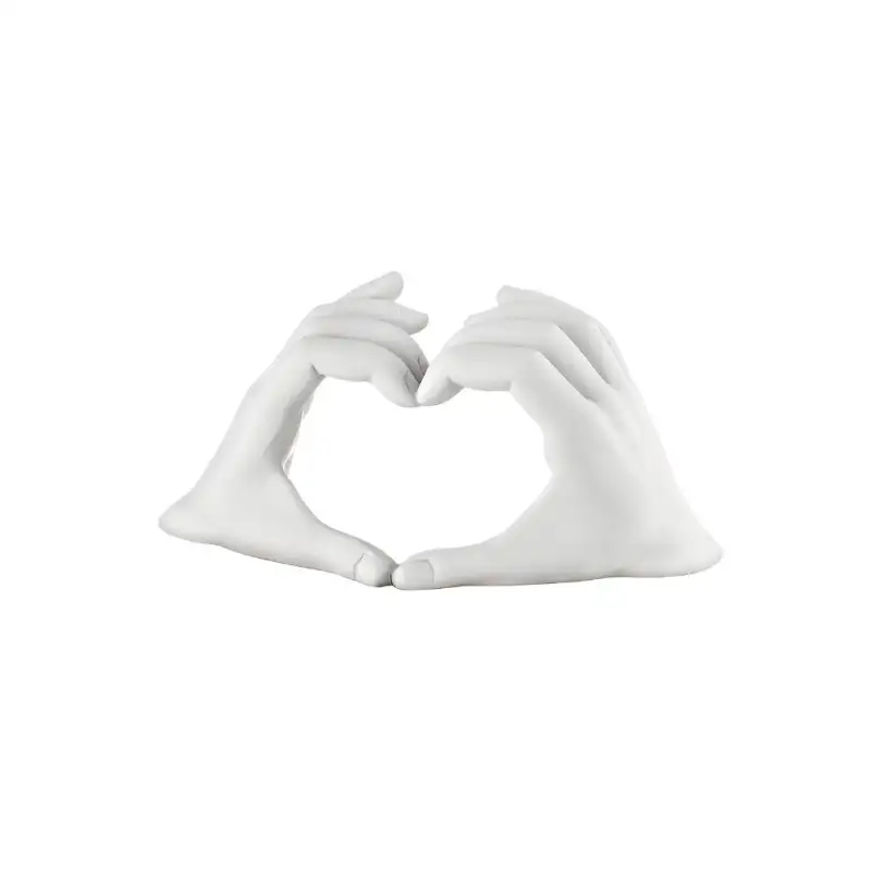 Bongelli Preziosi Mani cuore bianco 22x12 cm senza base