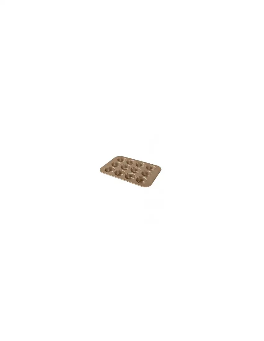 BRANDANI STAMPO ANTIADERENTE 12 MUFFIN CARBON STEEL ORO