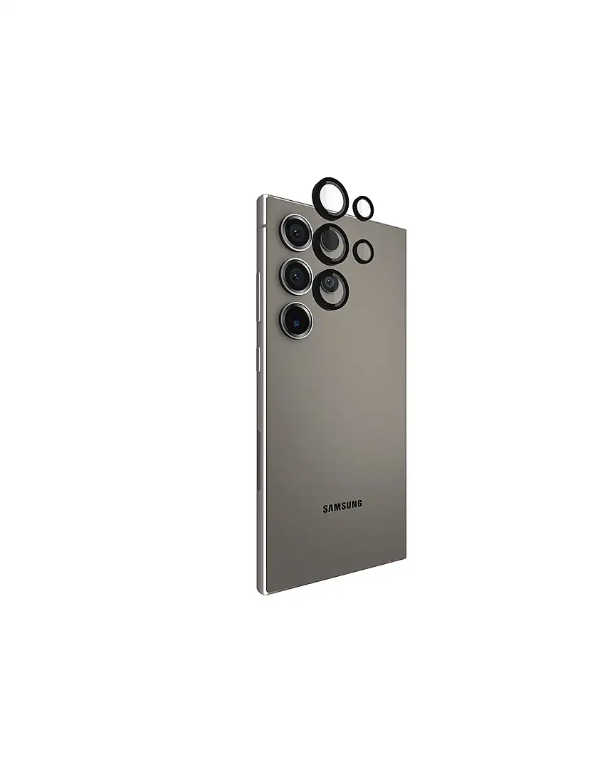 Case-Mate Aluminum Ring Lens Protector - Protective Glass for the camera lens of the Samsung Galaxy S24 Ultra (Black)