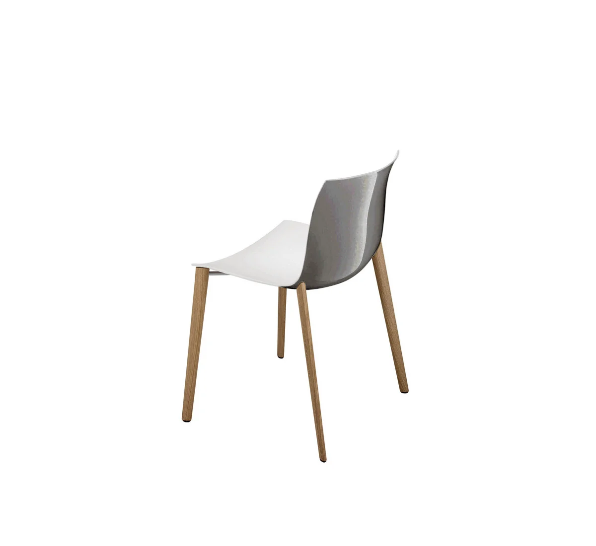 Arper Catifa 46 Teak Bianco-Grigio
