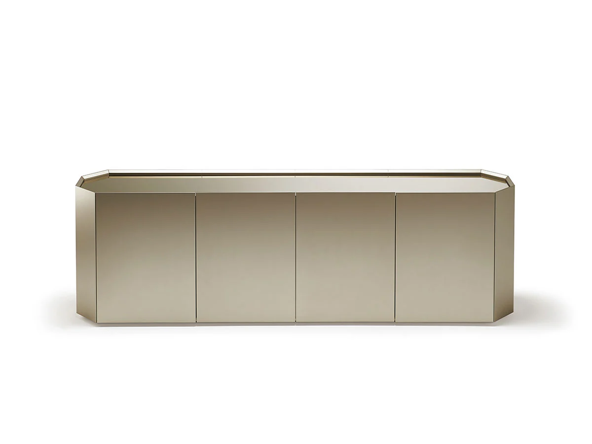 Cattelan Italia Chelsea Credenza - Titanio / Bronzo Specchiato