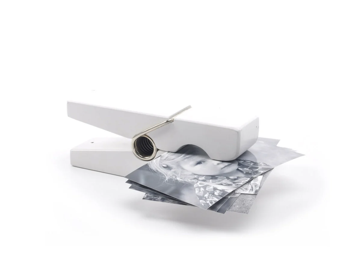 XlBoom Clothes Peg Black EL Bianco Fermacarte