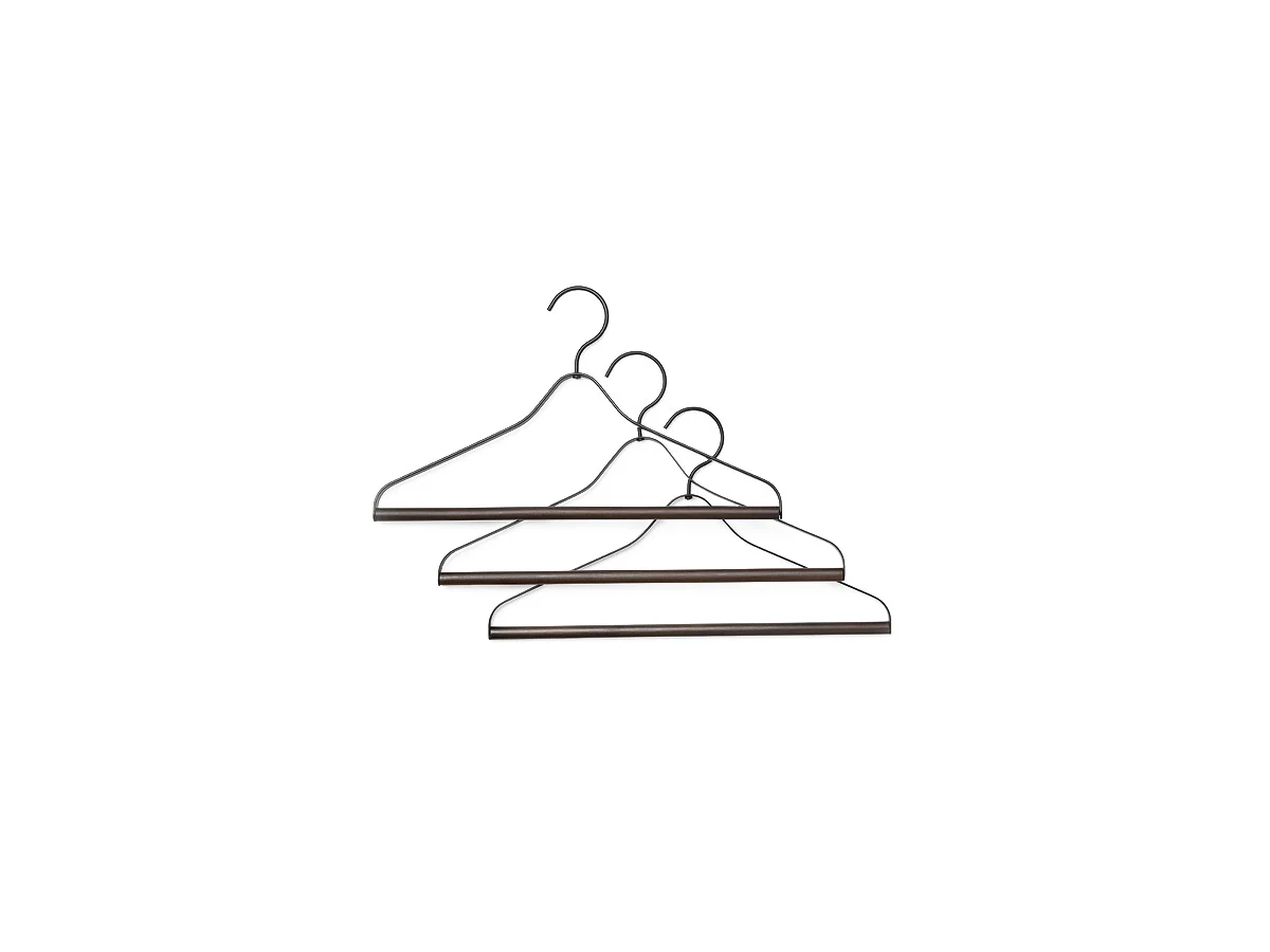 Ferm Living Appendiabiti Nero Set da 3