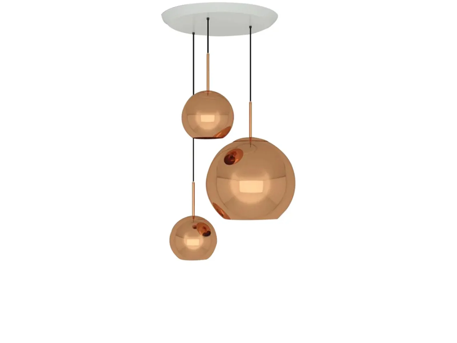 Tom Dixon Copper Trio Pendant System Lampada a Sospensione