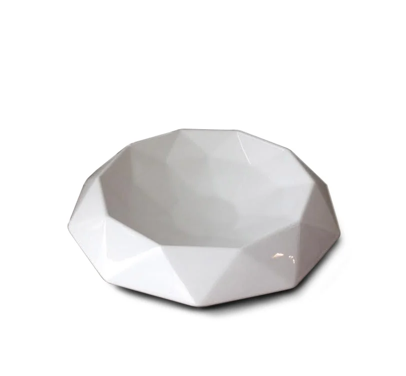 Bosa Cut Centrotavola Ø 40 cm - Bianco lucido