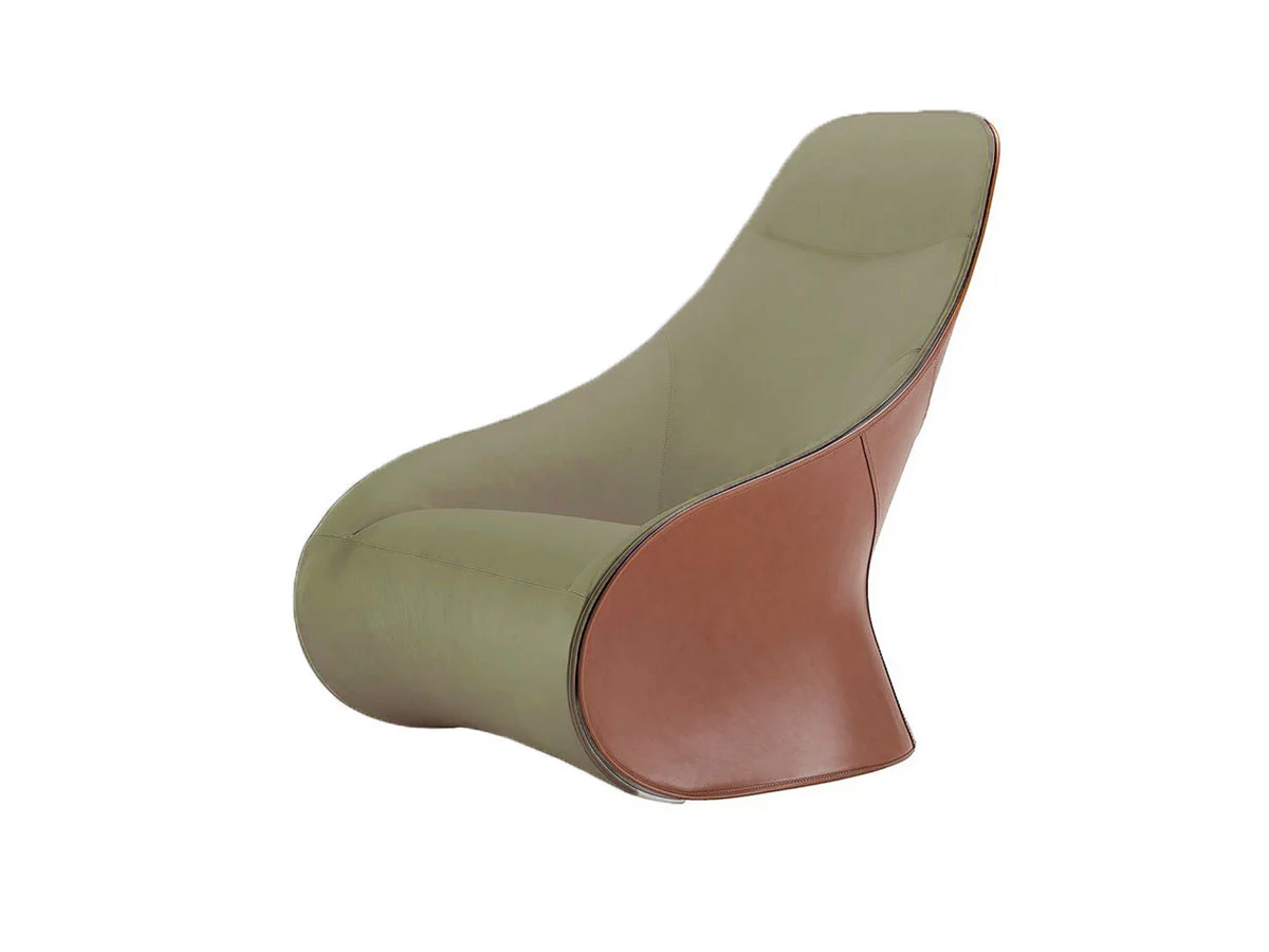 Zanotta Derby Poltrona - Cuoio Cat. 95 0713 / Tessuto Cat. 20 Vins - Lino 27703