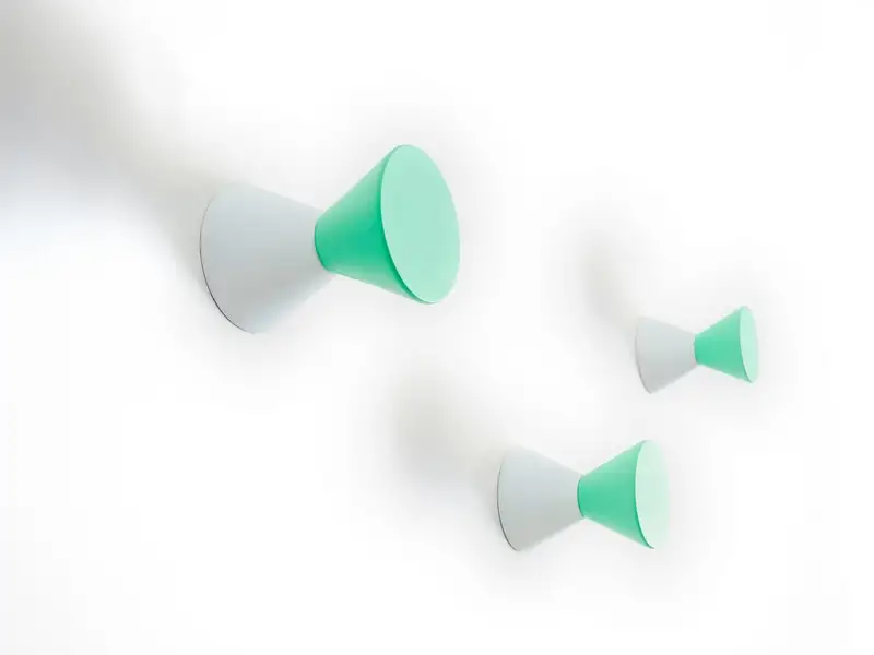 Appendiabiti Clessy Dots 3 pezzi base bianca CD05-03