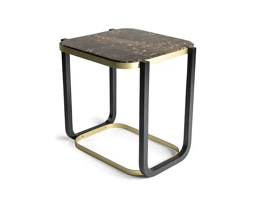 Wiener GTV Design Duet A Tavolino - C01-RAL 9005 Black/Emperador Brown