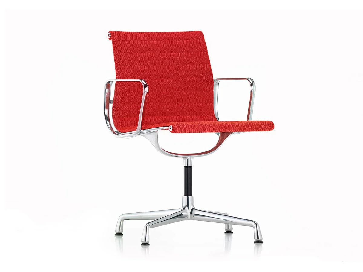 Vitra EA 104 Sedia Girevole con Braccioli - 63 Rosso Papavero