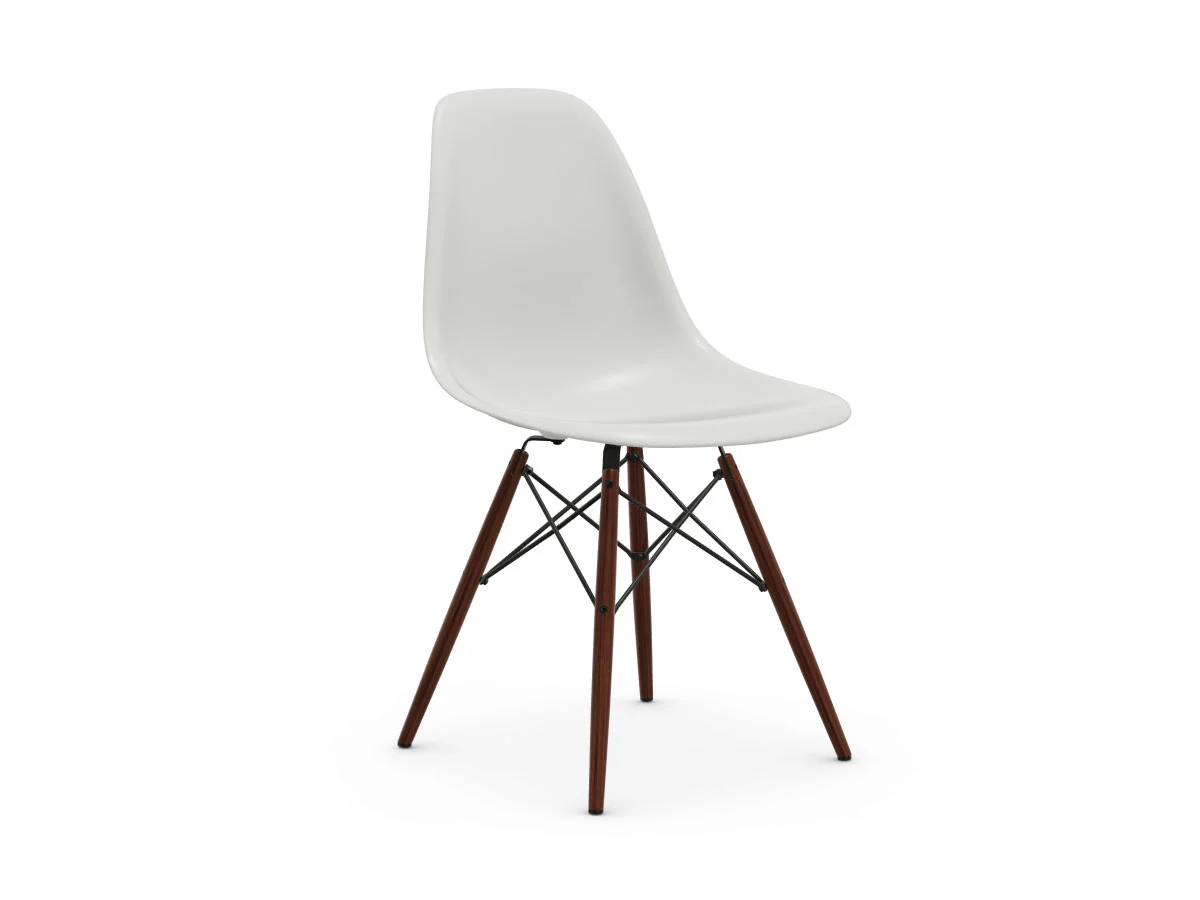Vitra Eames Plastic RE DSW Sedia - Acero Scuro-04 Bianco