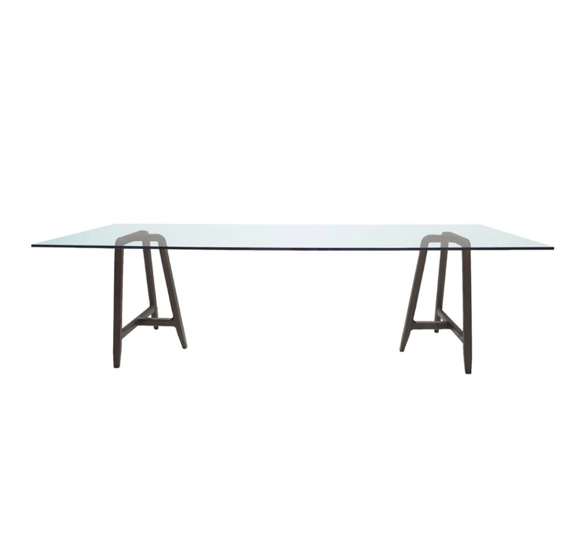 Driade Easel Tavolo - L. 240 Frassino Ebonizzato con Top in Vetro
