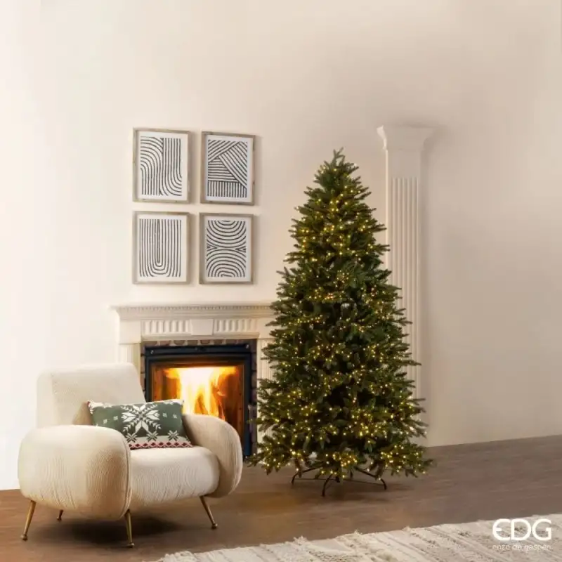EDG Enzo De Gasperi albero di Natale pino Cristallo con led H210cm