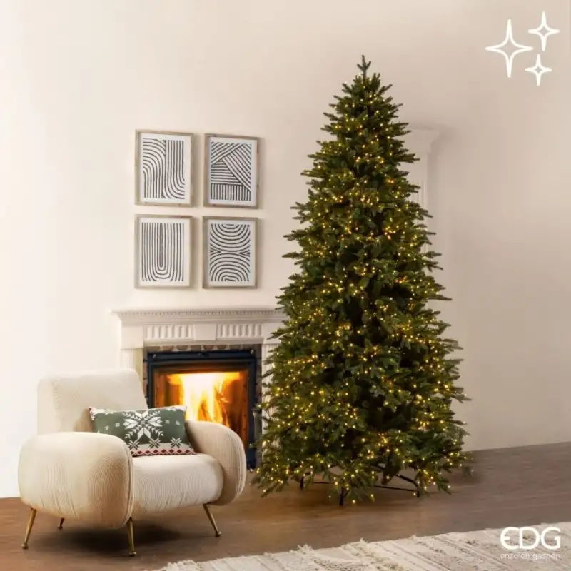 EDG Enzo De Gasperi albero di Natale pino Cristallo con led H270cm