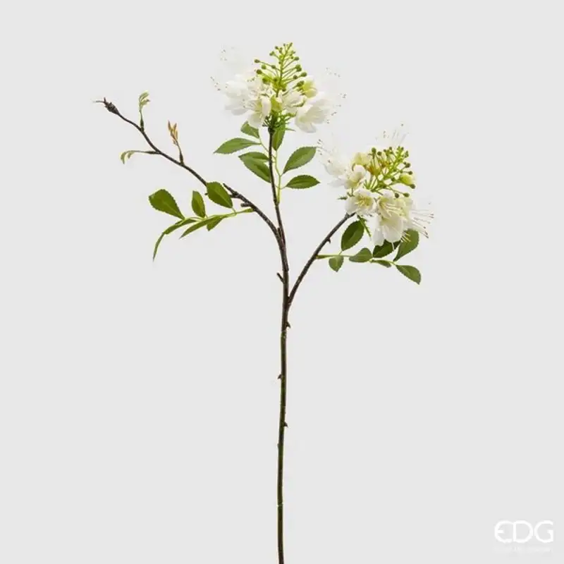 EDG Enzo De Gasperi ramo artificiale Prunus Olis bianco H66cm
