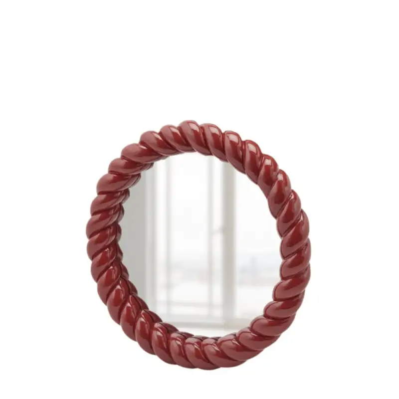 EDG Enzo De Gasperi Specchio Torchon rotondo rosso 25cm