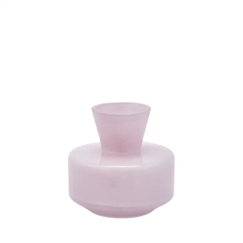 VASO ROT. C/COLLO H15 PALE PINK