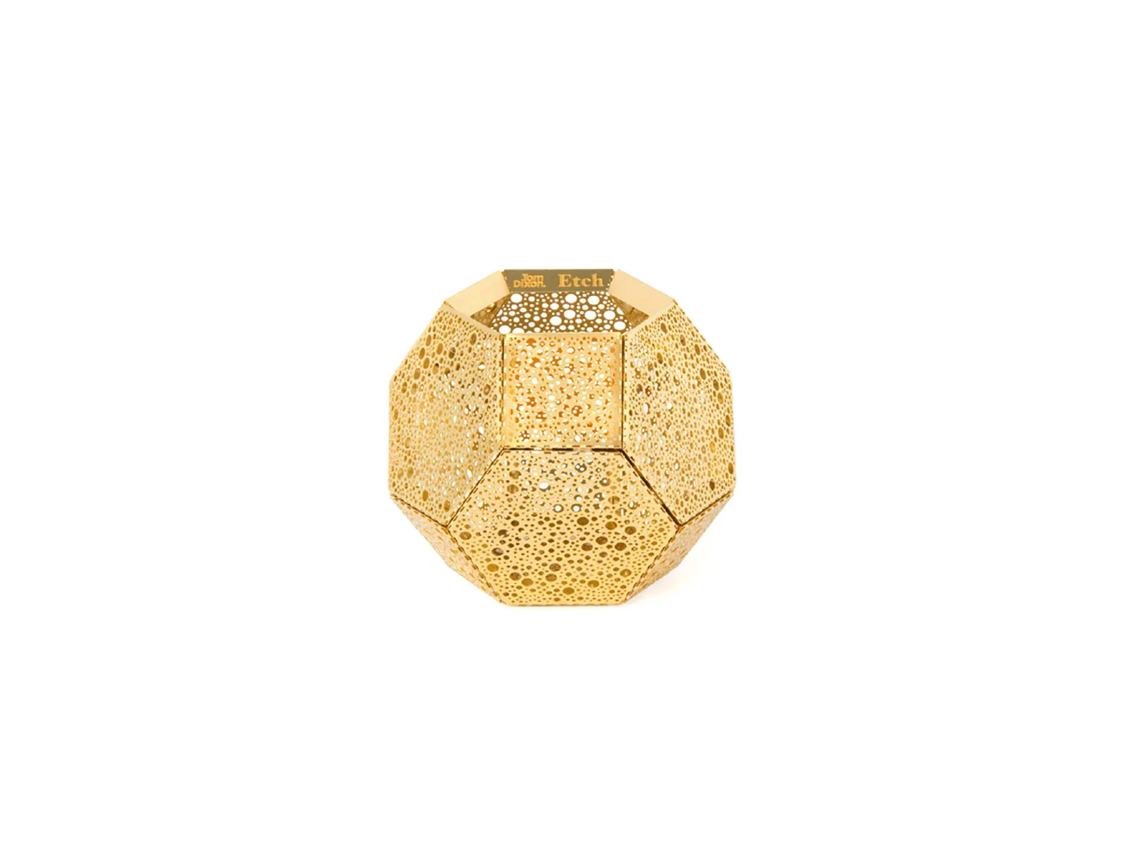 Tom Dixon Etch Tea Light Holder Brass Portacandela