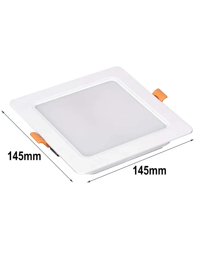 Faretto Led Da Incasso Quadrato 12W 1200LM Freddo 6000K 145X145mm M...