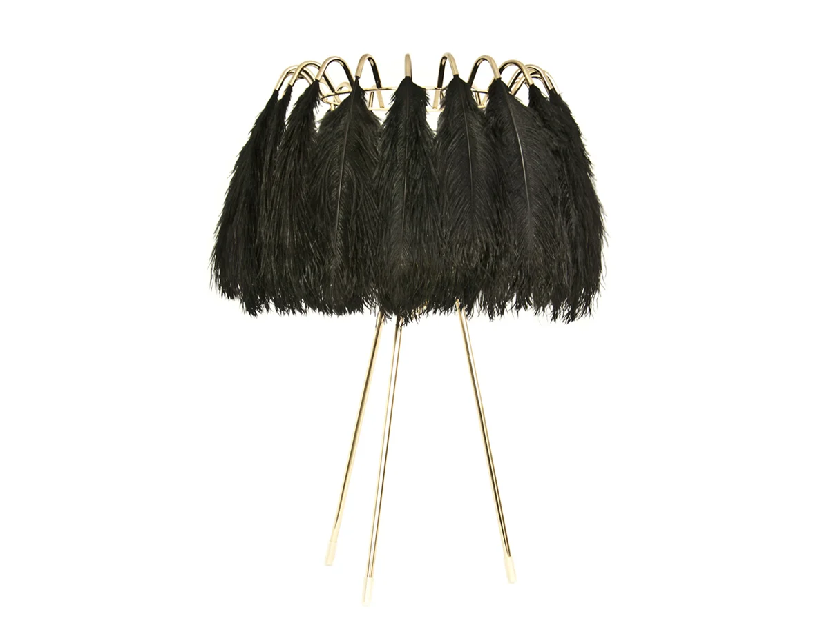 Mineheart Feather Nero Lampada da Tavolo