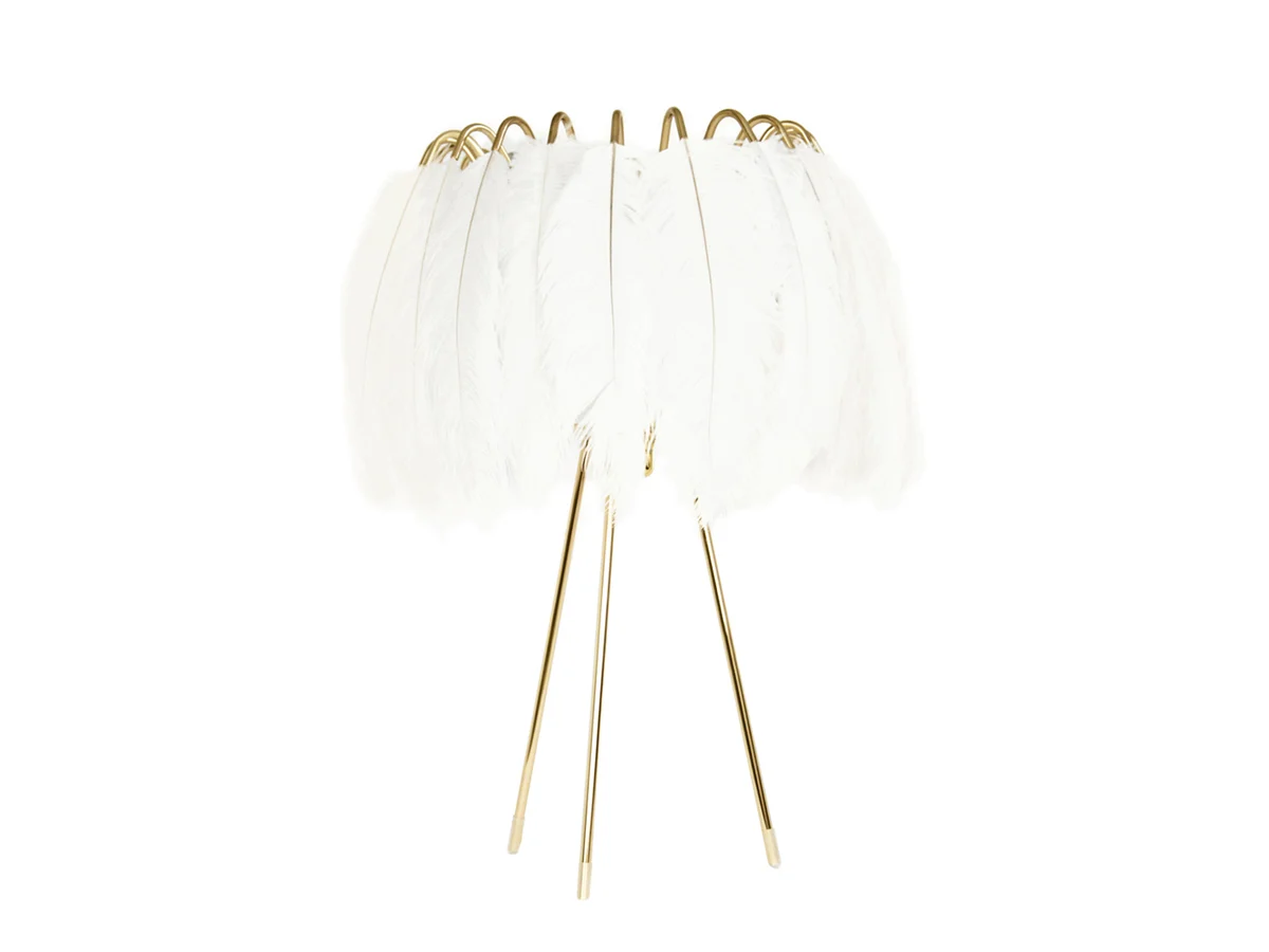 Mineheart Feather Bianco Lampada da Tavolo
