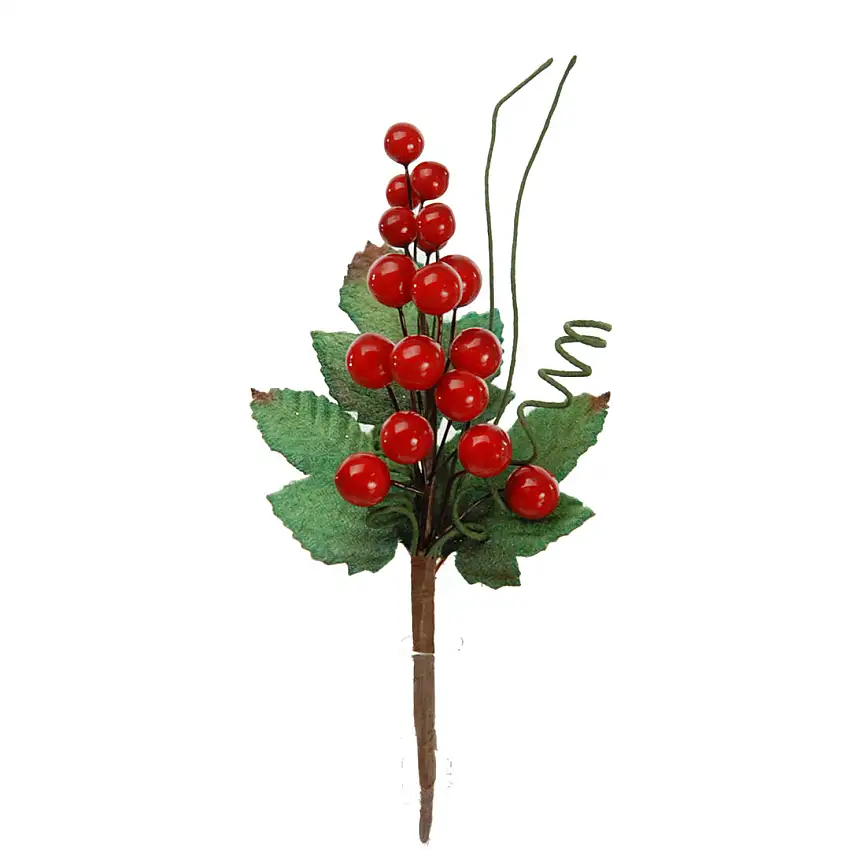 12 Pezzi •  Pick Uvetta con Foglie  • 15 cm