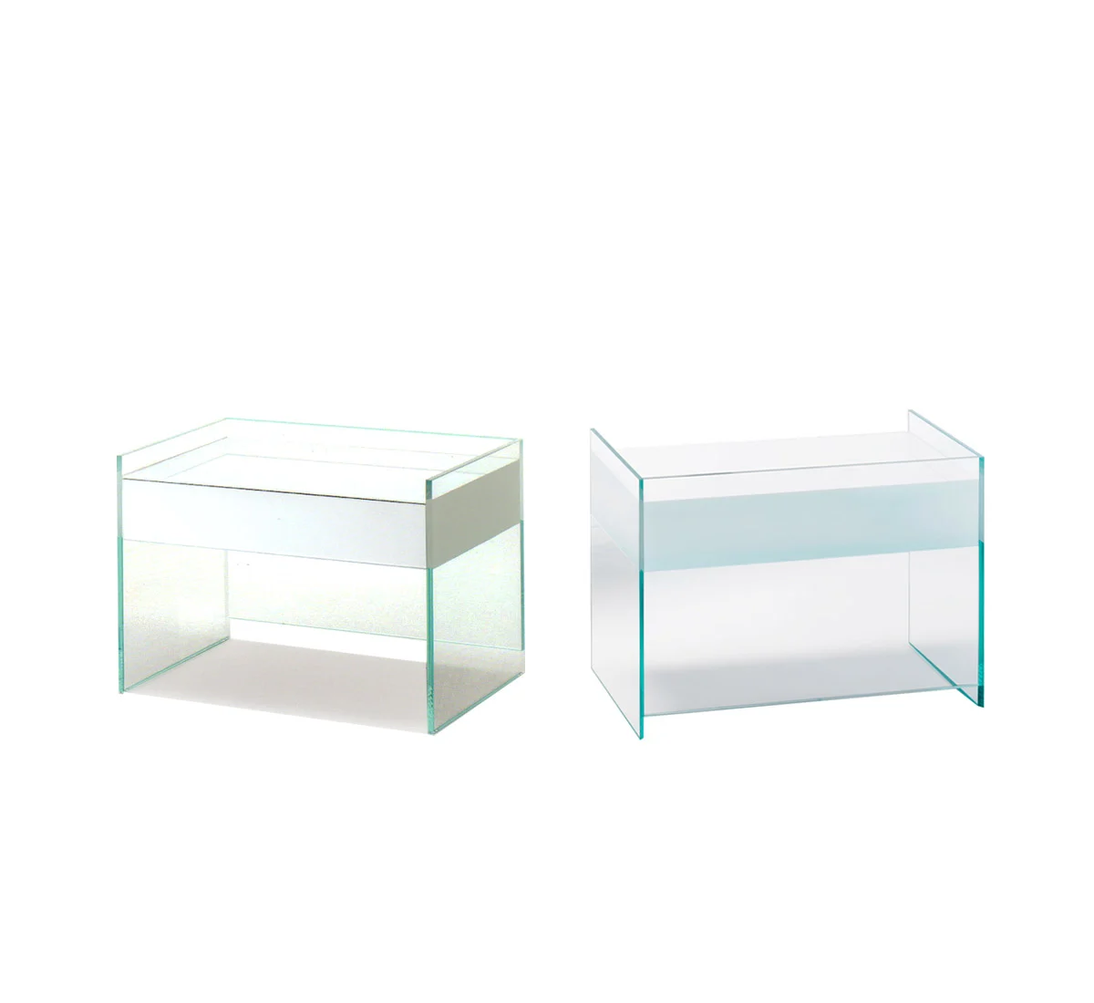 Glas Italia Float Comodino - Bianco