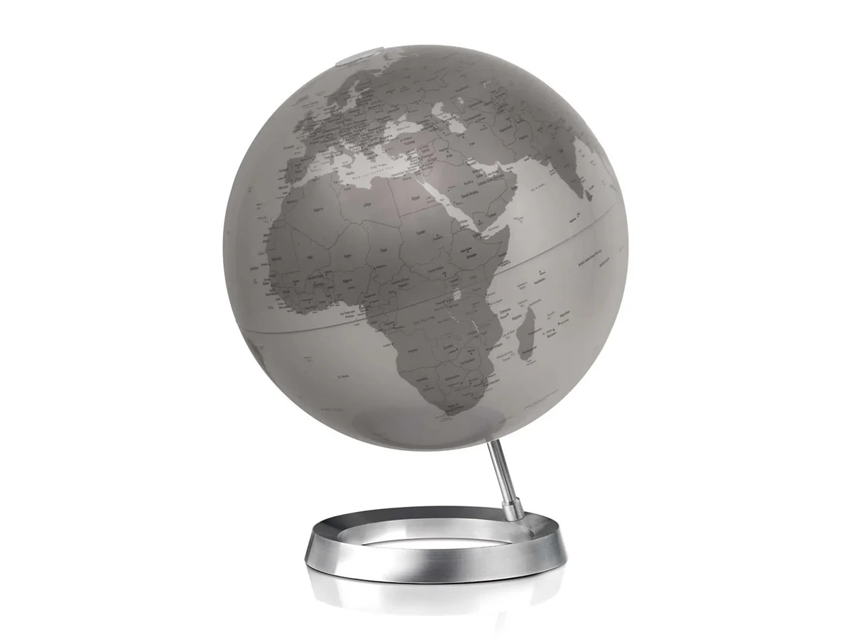 Atmosphere Full Vision Circle Mappamondo - Silver