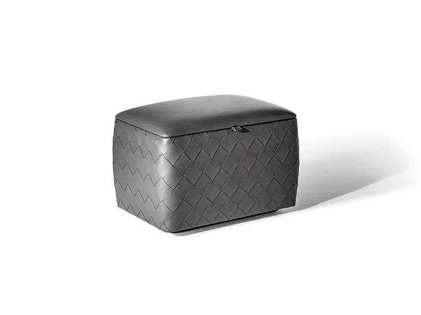 Poltrona Frau Grant De Luxe Pouf - 60x40 / SC 28 Seppia