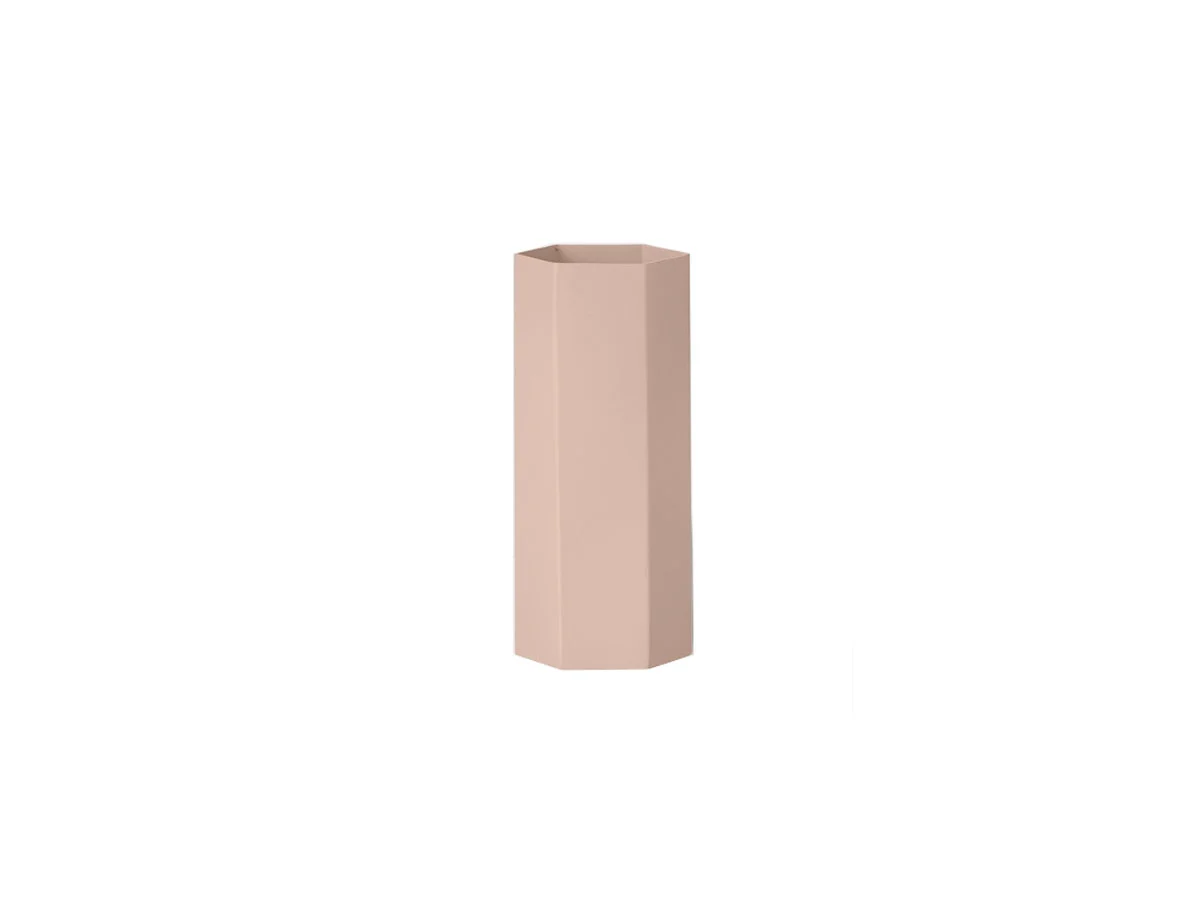 Ferm Living Hexagon Vaso H. 18 cm - Rosa