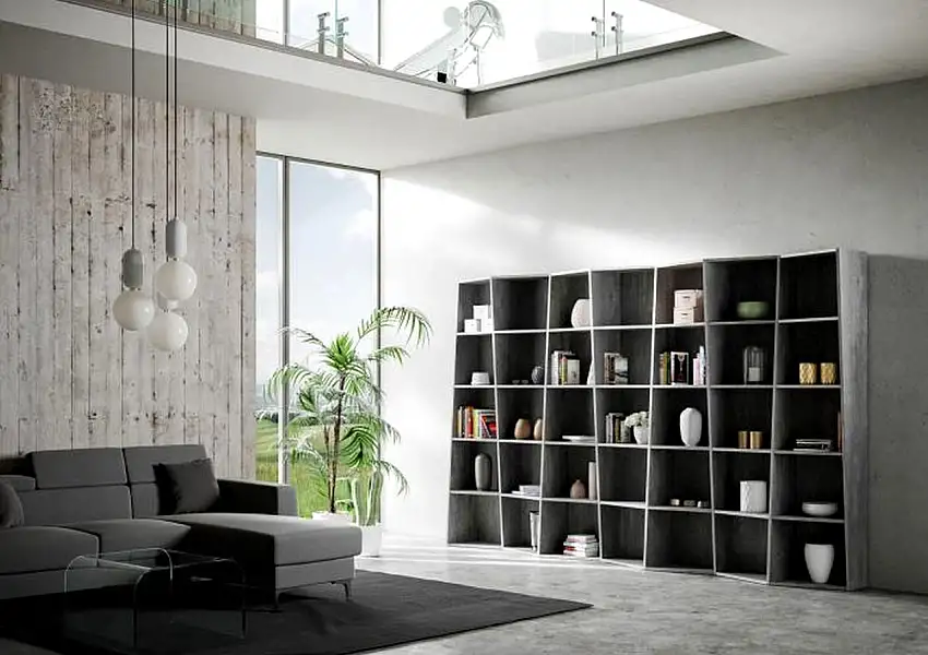 Libreria Trek 7 codice VELIBRTREK7EL-CM Cemento
