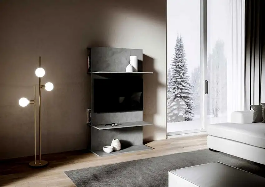Porta Tv Loki A codice VE1000PTVLOKI-AN Antracite Spatolato