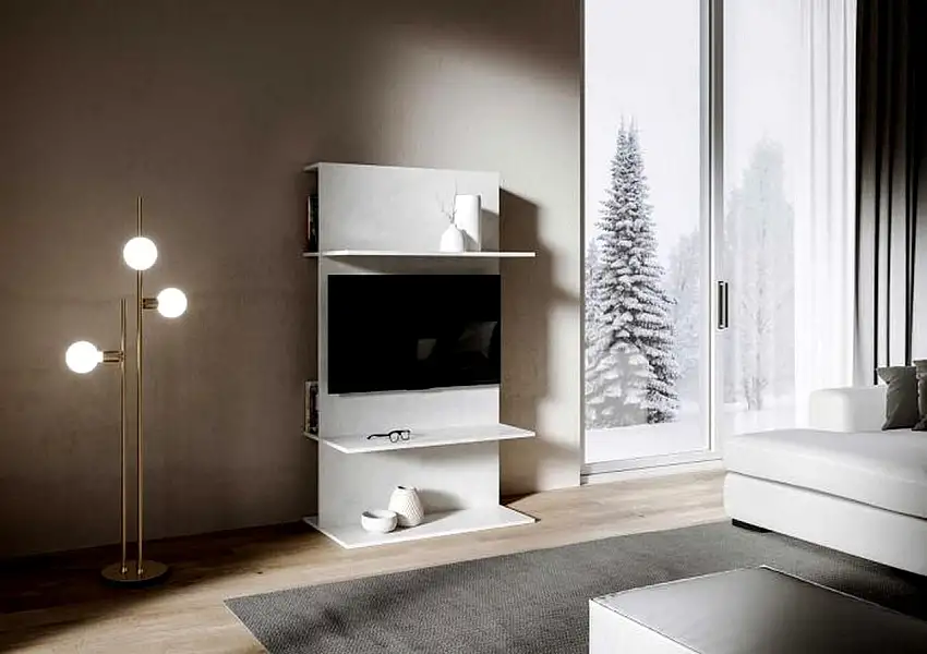 Porta Tv Loki A codice VE1000PTVLOKI-BS Bianco Spatolato