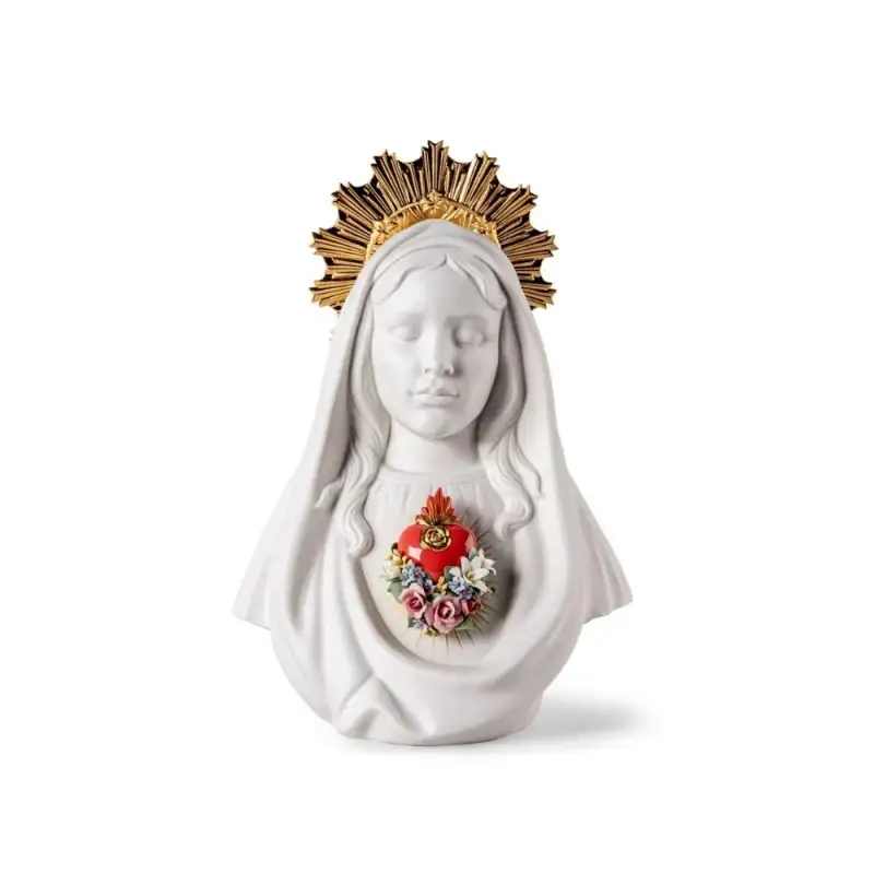 Lladrò Scultura Cuore Immacolato di Maria 40cm