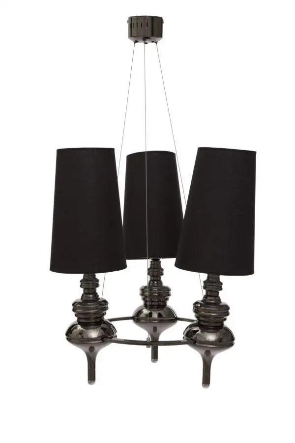 LAMPADA DA SOFFITTO CON PARALUME A 3 LUCI FASHION NERO 17054100N3