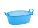 Bacinella Ovale Politene Cm 45 Azzurro Stefanplast