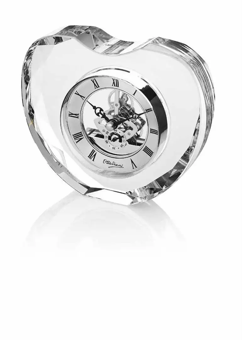 Orologio da tavolo Cuore, in cristallo, codice 29851