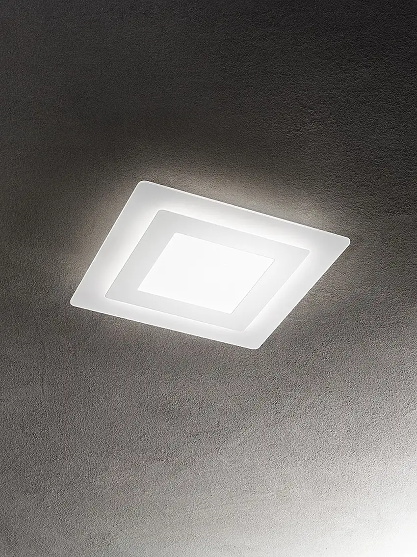 Plafoniera in metallo e plexiglass BEND 6362-B-LN