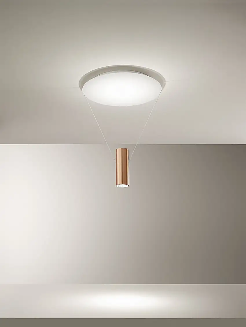 Plafoniera in metallo verniciato bianco HANG 6798-OR-LC